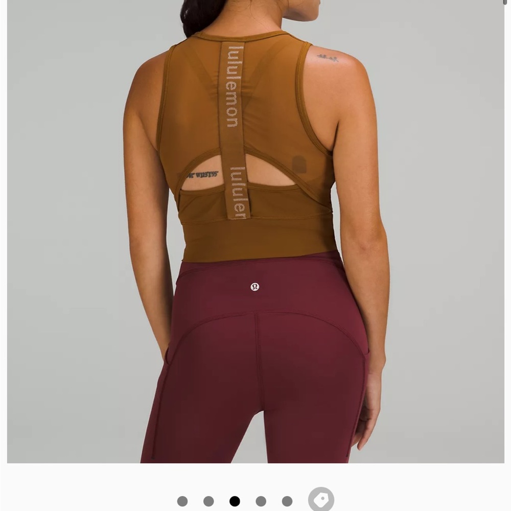 Lululemon Mesh-Back Training Cropped Tank Top